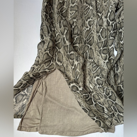 Gigi Moda Silk Snake Print Long Lined Skirt Pants Womens One Size Made Italy - Picture 8 of 8
